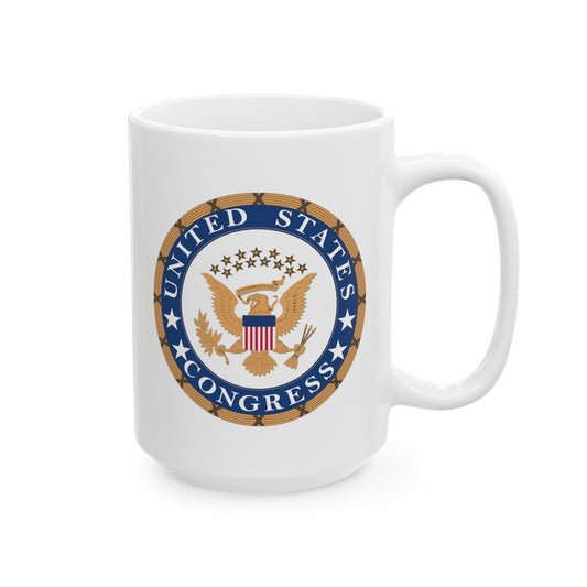 United States Congress Coffee Mug - Double Sided White Ceramic 15oz by TheGlassyLass.com
