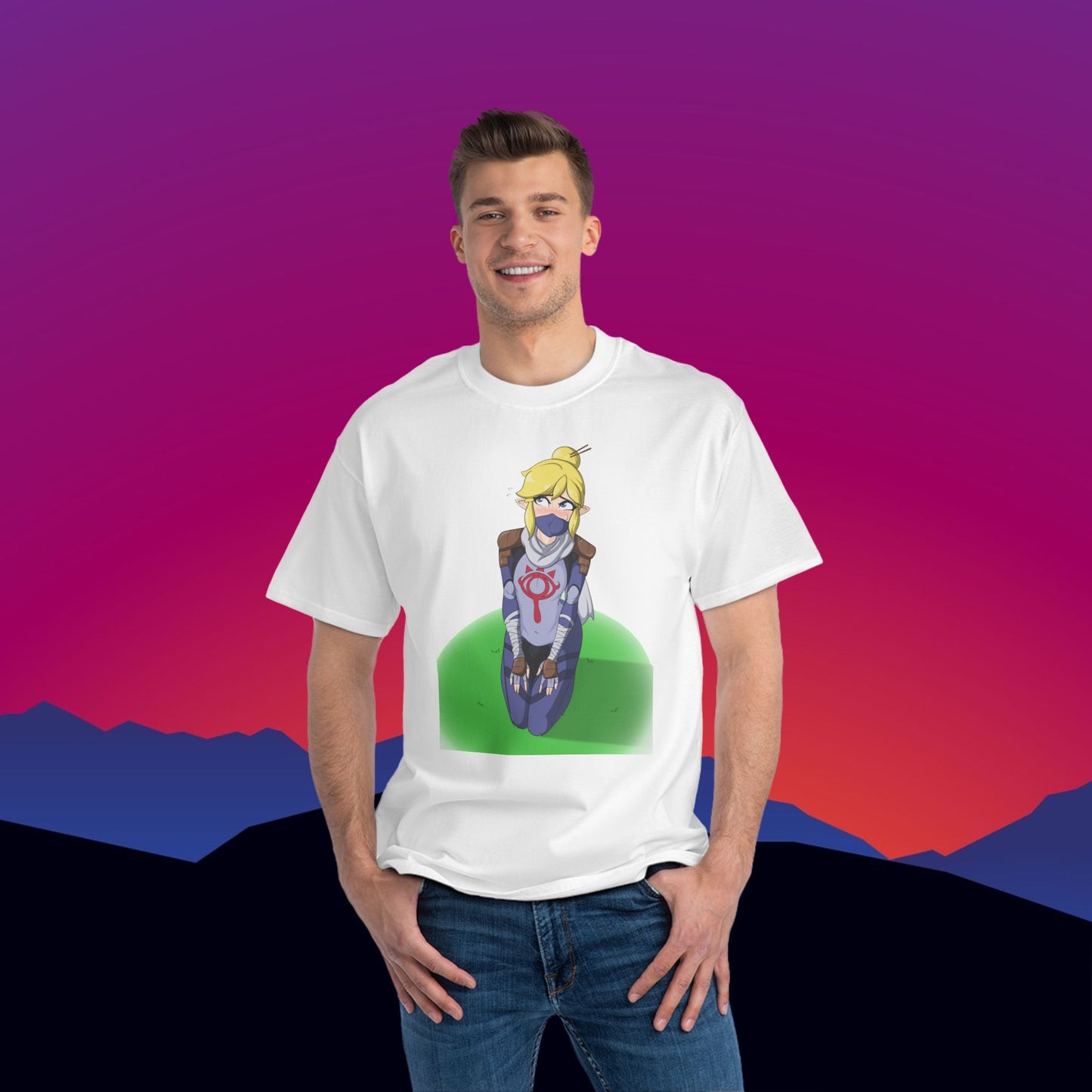On Bended Knee T-Shirt: (Hanes Beefy-T 100% Preshrunk Cotton) Custom Printed by TheGlassyLass.com