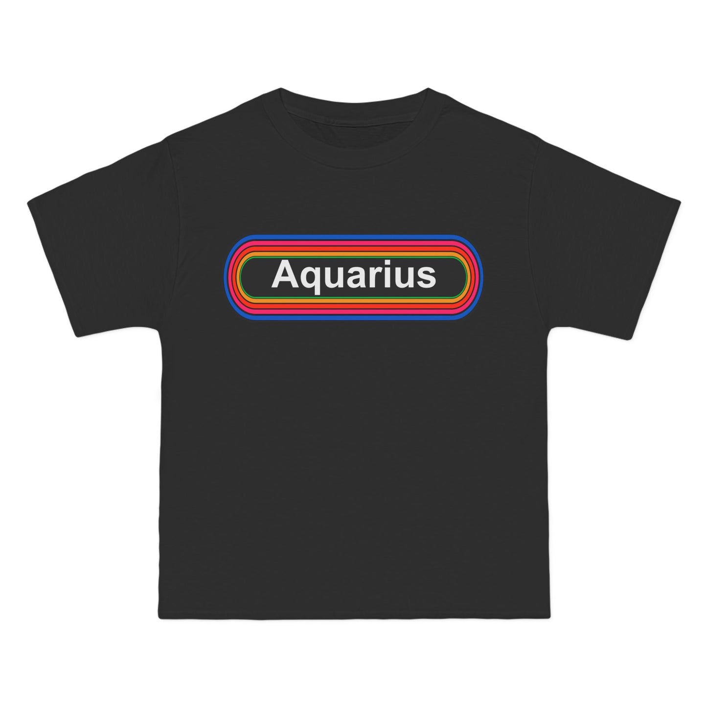 Aquarius Zodiac T-Shirt: (Hanes Beefy-T 100% Preshrunk Cotton Custom Printed by TheGlassyLass.com