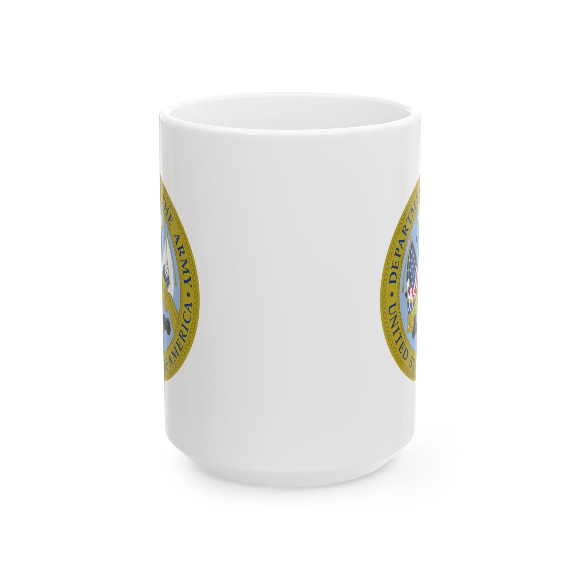 Department of the Army Seal Coffee Mug - Double Sided Print, White Ceramic, 15oz by TheGlassyLass.com