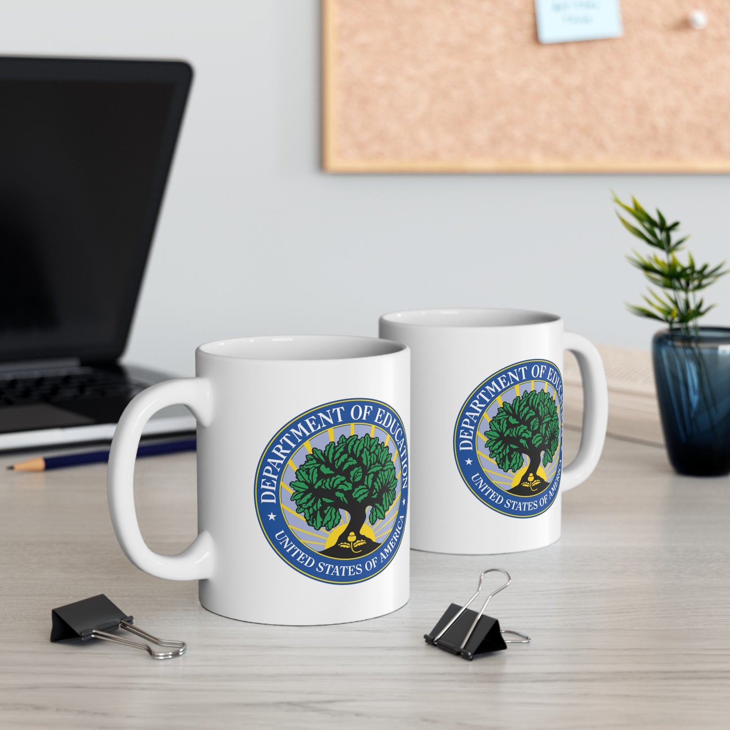 Department of Education Coffee Mug - Double Sided White Ceramic 11oz by TheGlassyLass.com