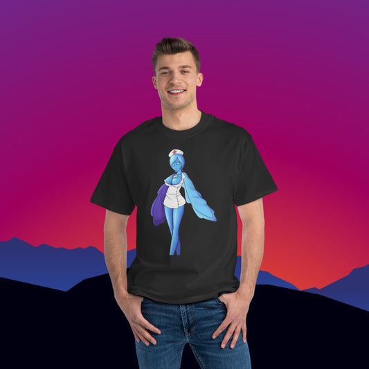 Andorian Nurse T-Shirt: (Hanes Beefy-T 100% Preshrunk Cotton) Custom Printed by TheGlassyLass.com