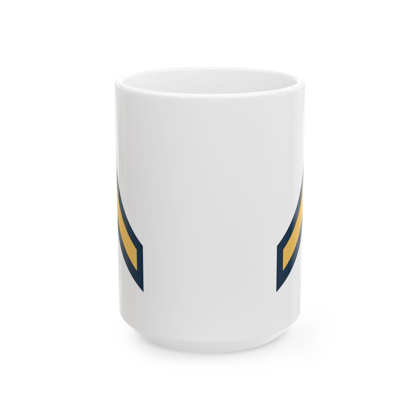 US Army Private (E-2) Stripes Coffee Mug - Double Sided Print, White Ceramic, 15oz by TheGlassyLass.com
