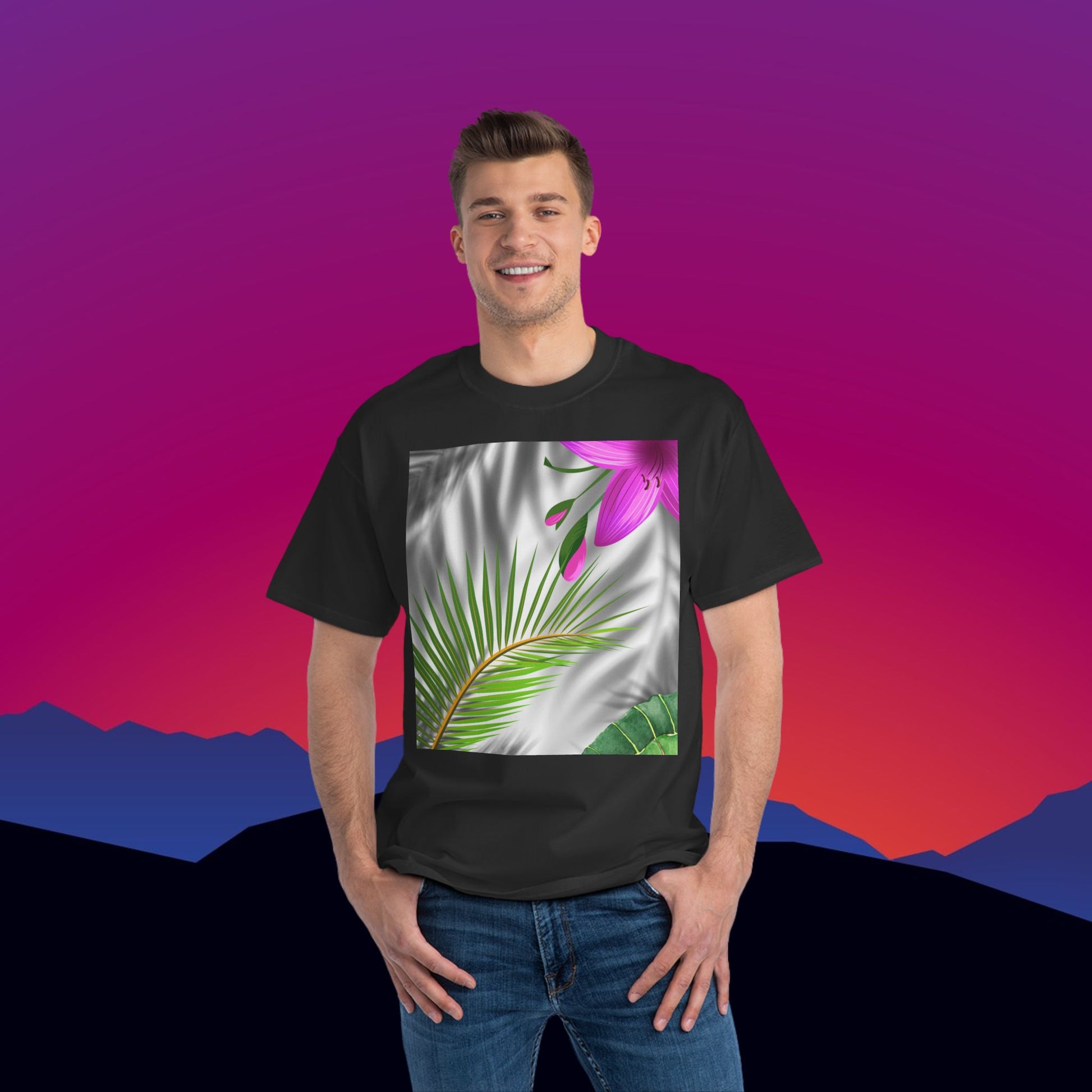 Paradise Found T-Shirt: (Hanes Beefy-T 100% Preshrunk Cotton Custom Printed by TheGlassyLass.com