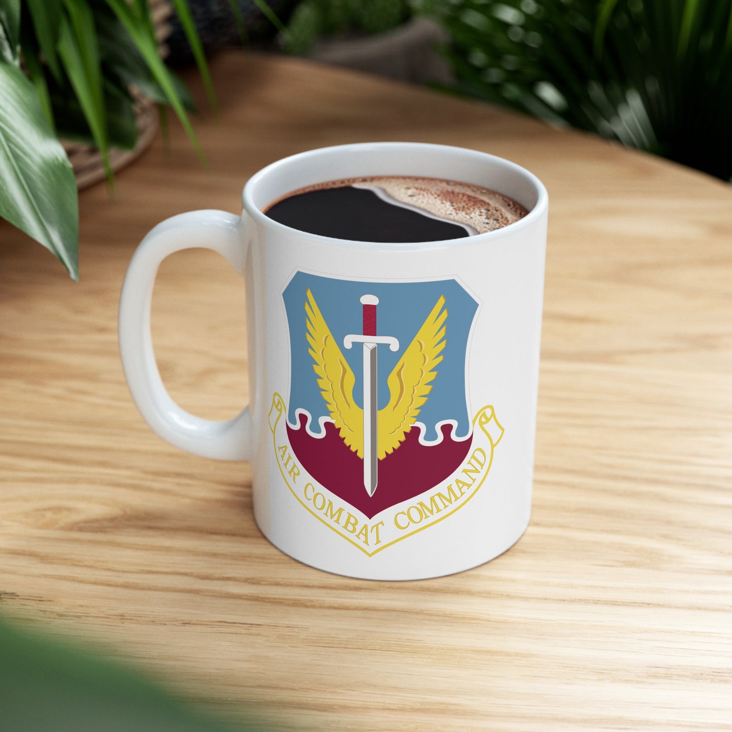 Air Combat Command - Double Sided White Ceramic Coffee Mug 15oz by TheGlassyLass.com