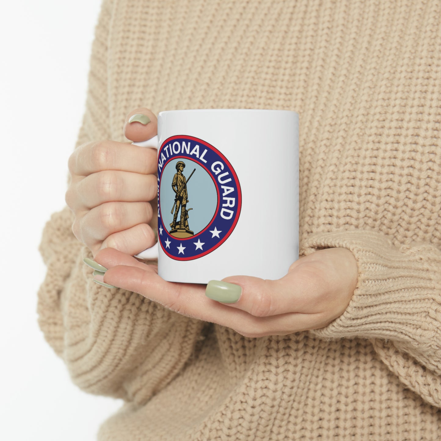 Army National Guard Coffee Mug - Double Sided White Ceramic 11oz by TheGlassyLass.com