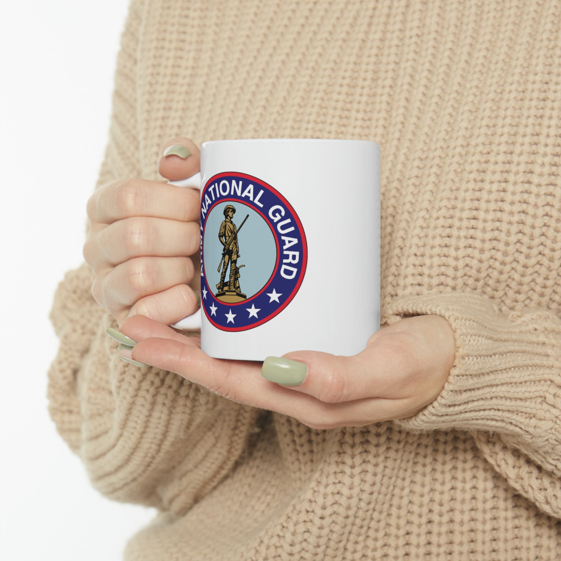 Army National Guard Coffee Mug - Double Sided White Ceramic 11oz by TheGlassyLass.com