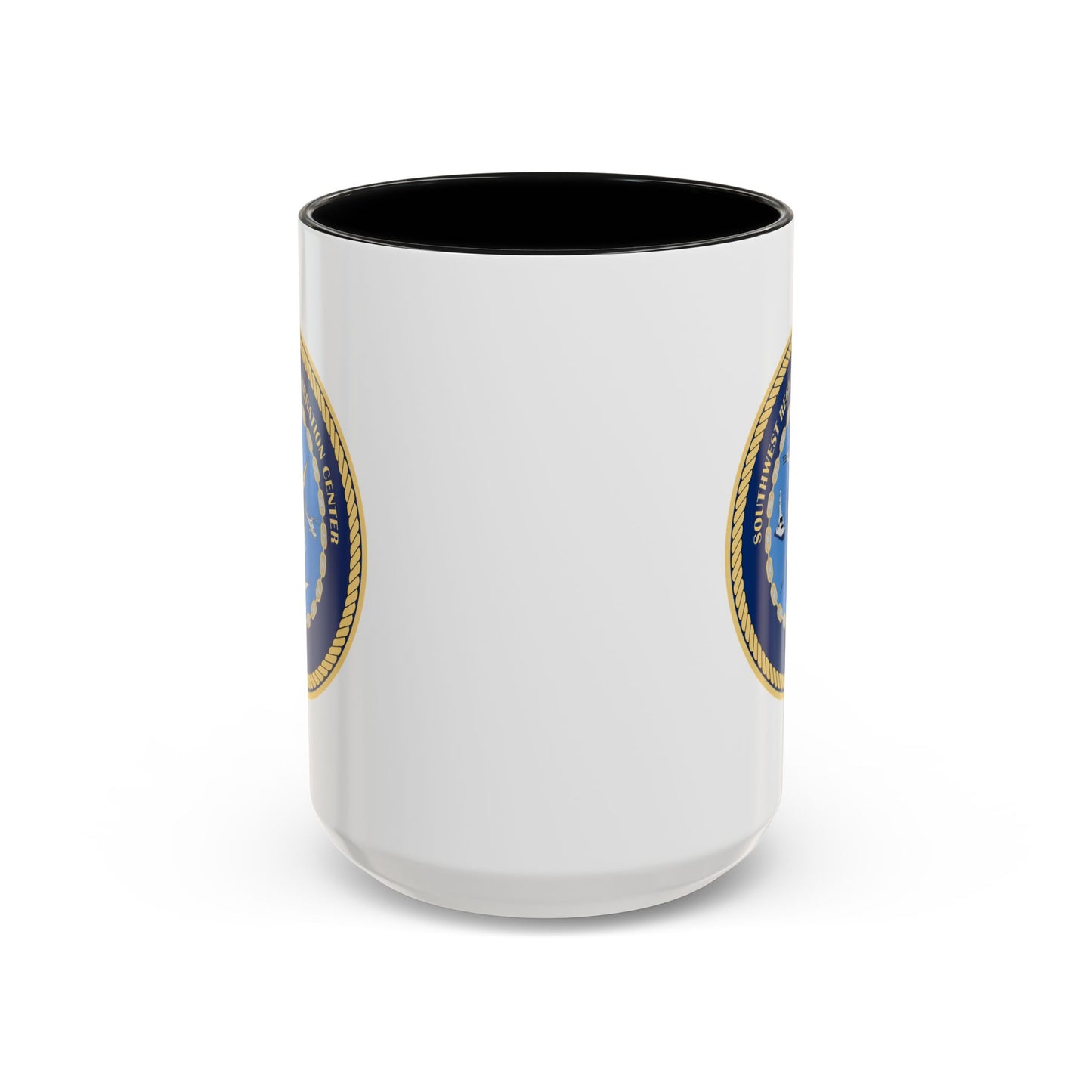 Southwest Regional Calibration Center Coffee Mug - Double Sided Black Accent White Ceramic 15oz by TheGlassyLass.com
