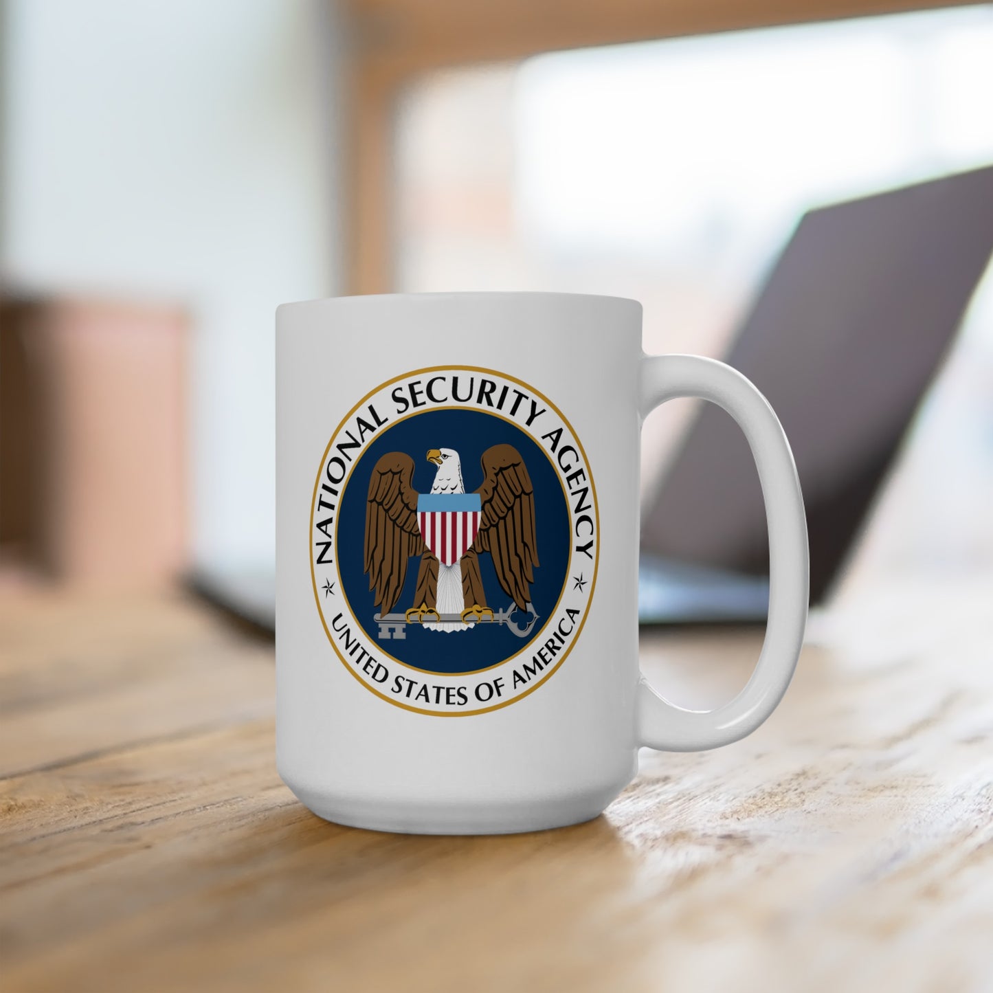 National Security Agency Coffee Mug - Double Sided White Ceramic 15oz by TheGlassyLass.com