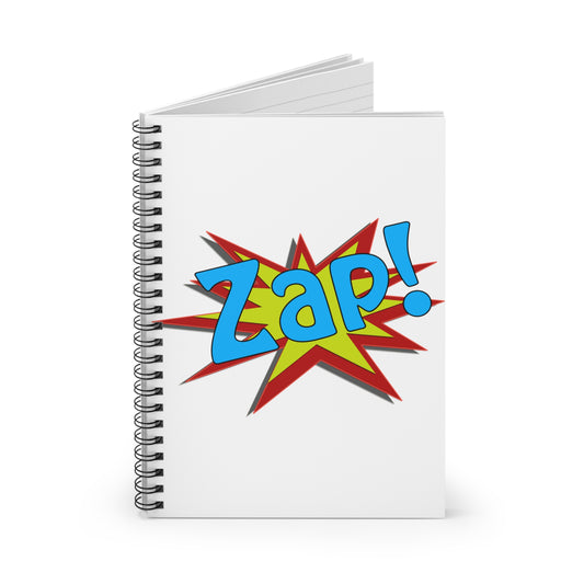 Superhero ZAP: Spiral Notebook - Log Books - Journals - Diaries - and More Custom Printed by TheGlassyLass.com
