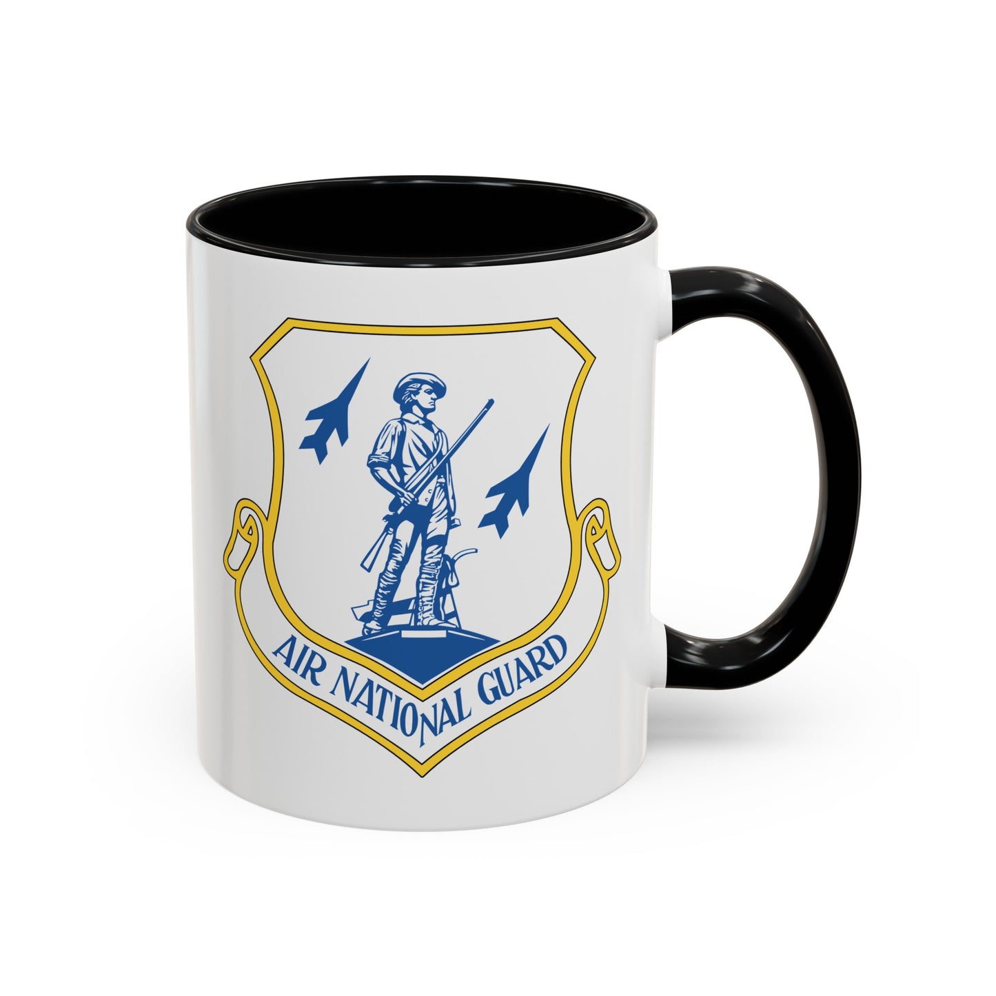 US Air Force Air National Guard - Double Sided Black Accent White Ceramic Coffee Mug 11oz by TheGlassyLass.com