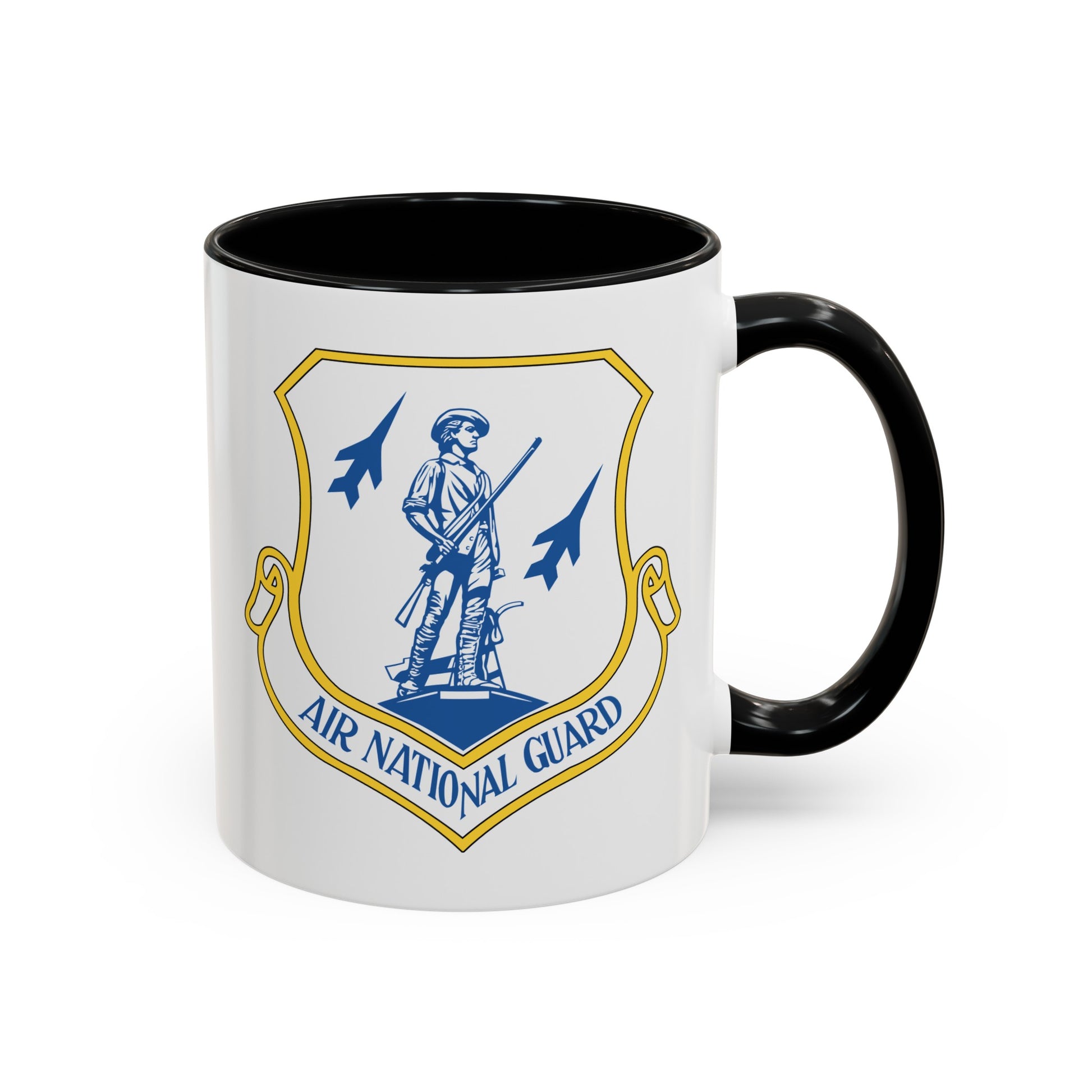 US Air Force Air National Guard - Double Sided Black Accent White Ceramic Coffee Mug 11oz by TheGlassyLass.com