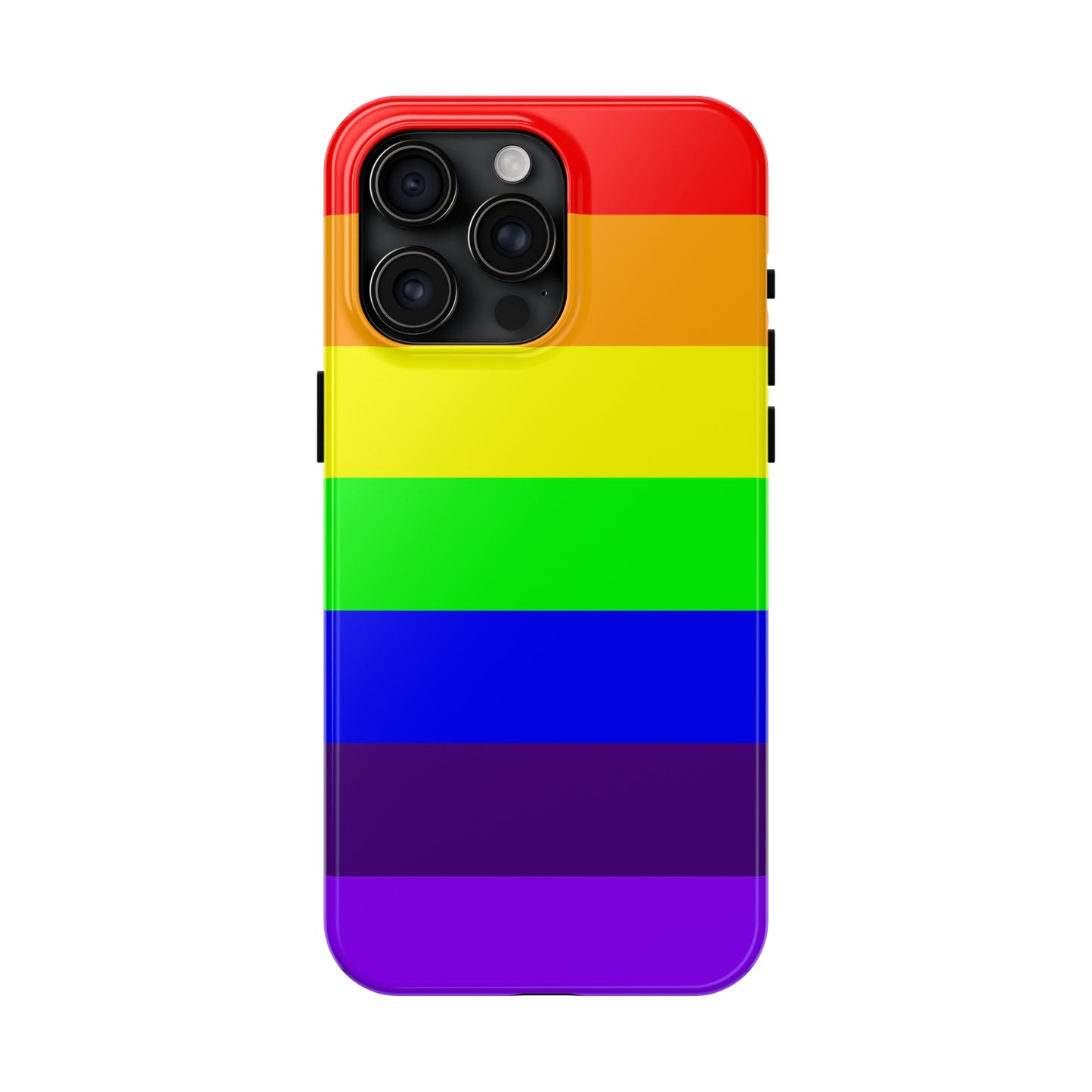 Rainbow Pride Flag Custom Printed iPhone case by TheGlassyLass.com