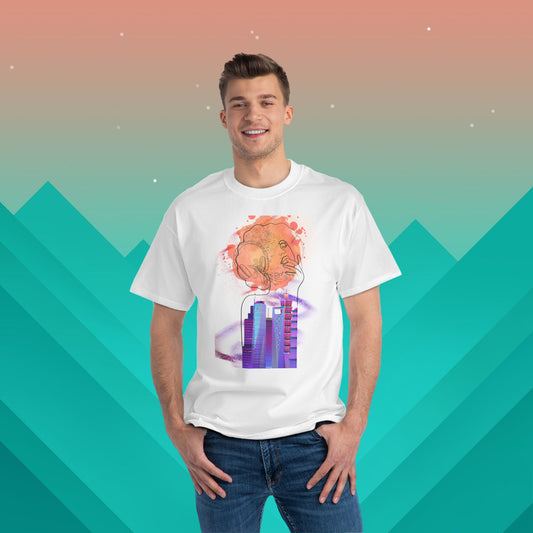 Corporate Ladder T-Shirt: (Hanes Beefy-T 100% Preshrunk Cotton Custom Printed by TheGlassyLass.com