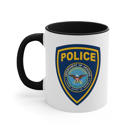 DOD Police Coffee Mug - Double Sided Black Accent 11oz by TheGlassyLass.com