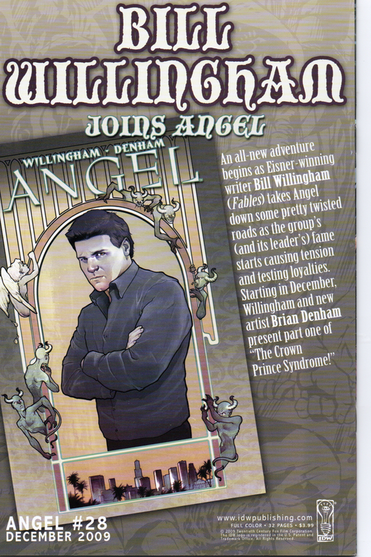 Angel #26B (3rd Series / Variant Cover) Comic Book by IDW Comics at TheGlassyLass.com