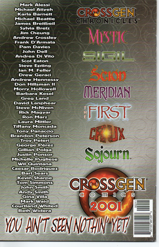 CrossGen Chronicles #2 Comic Book From TheGlassyLass.com - Back Cover