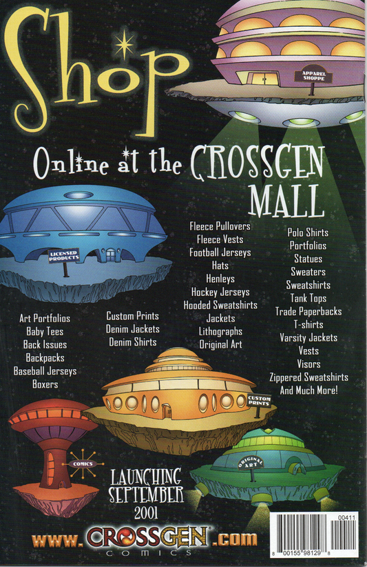 CrossGen Chronicles #4 Comic Book From TheGlassyLass.com - Back Cover