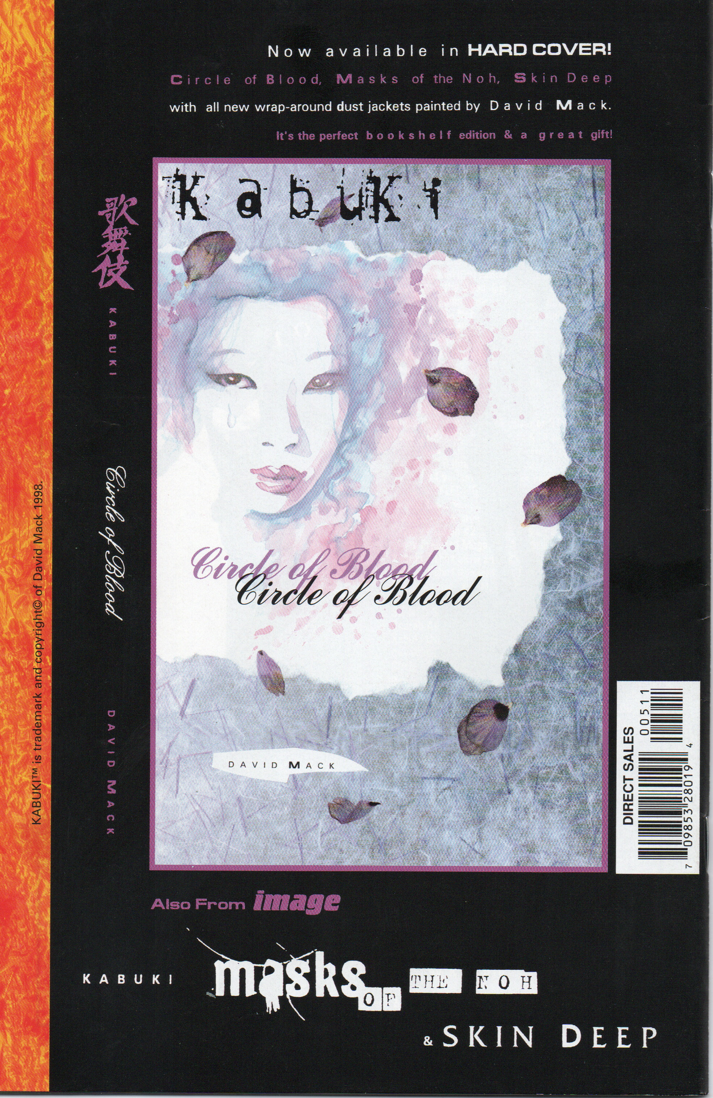 Kabuki Classics #5 Comic Book by David Mack From TheGlassyLass.com - Back Cover