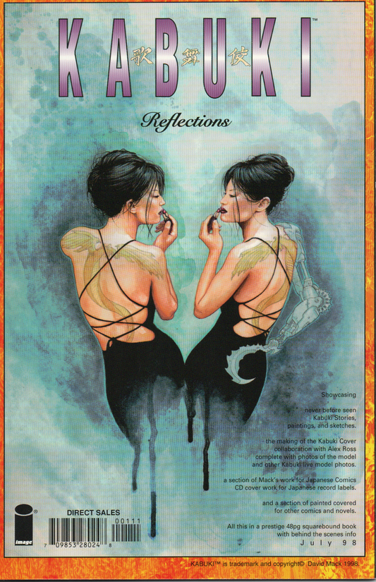 Kabuki Images #1C Comic Book by David Mack From TheGlassyLass.com - Back Cover