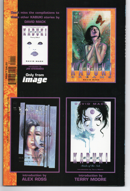 Kabuki Reflections #1 by David Mack Comic Book From TheGlassyLass.com - Back Cover