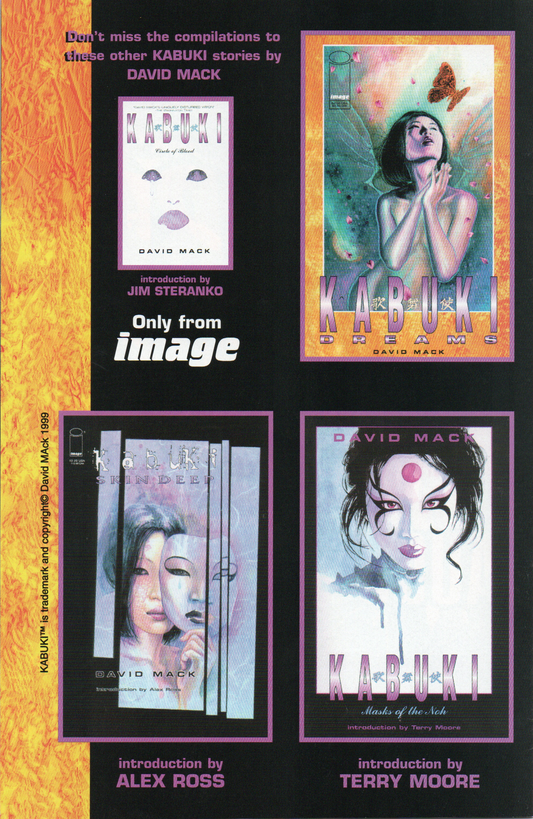 Kabuki #1/2 (Wizard Gold Variant) Comic Book by David Mack From TheGlassyLass.com - Back Cover