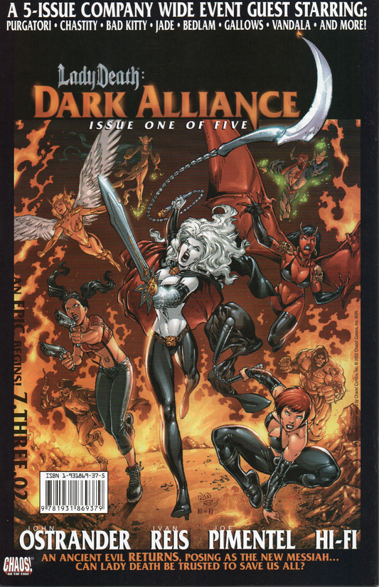 Lady Death "The Gauntlet" #2 Comic Book by Chaos Comics at TheGlassyLass.com