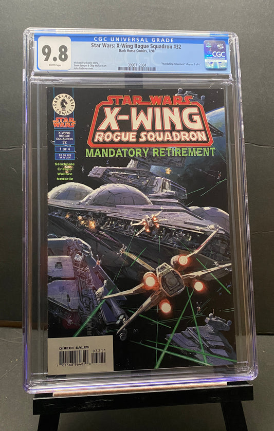 Star Wars X-Wing Rogue Squadron #32 "Mandatory Retirement" by Dark Horse Comics CGC Graded 9.8 from TheGlassyLass.com (CGC Certification #3998712004)