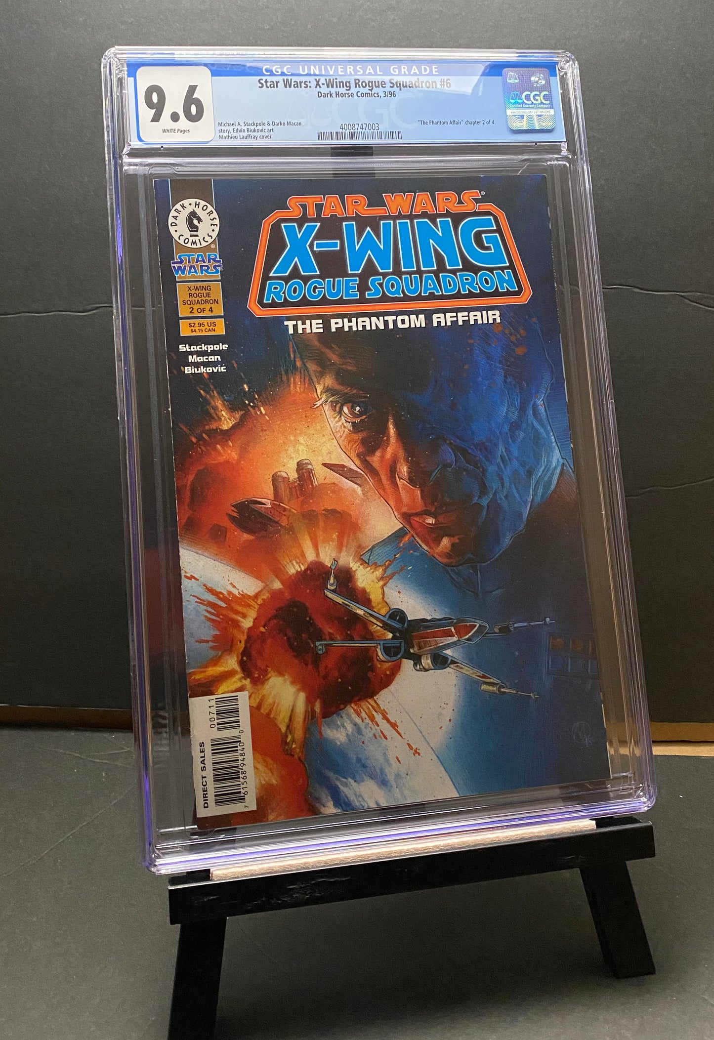 Star Wars X-Wing Squadron, "The Phantom Affair" by Dark Horse Comics. CGC Graded 9.6 offered by TheGlassyLass.com