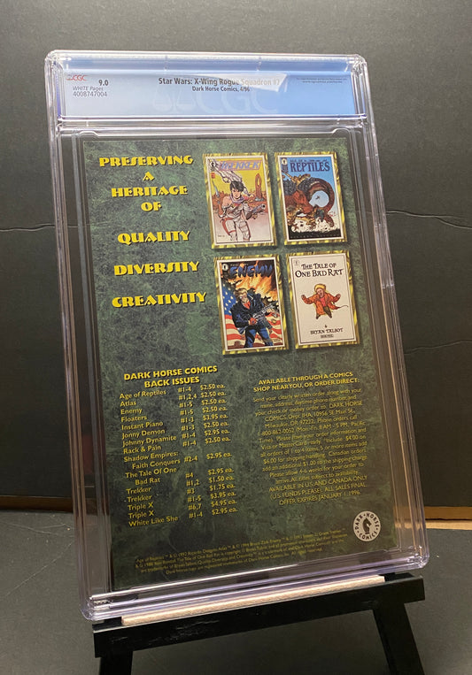 Star Wars X-Wing Rogue Squadron #7, "The Phantom Affair" by Dark Horse Comics (CGC 9.0) from TheGlassyLass.com (CGC Certification #4008747004)
