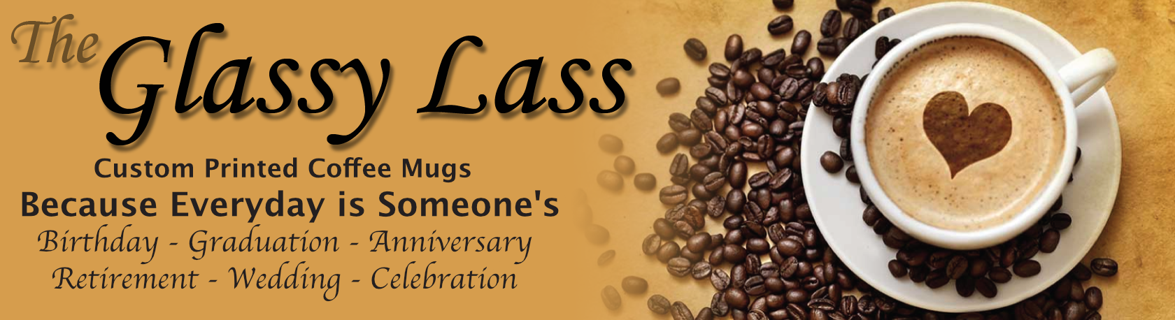 TheGlassyLass.com Custom Printed Coffee Mugs and Personal Accessories. 