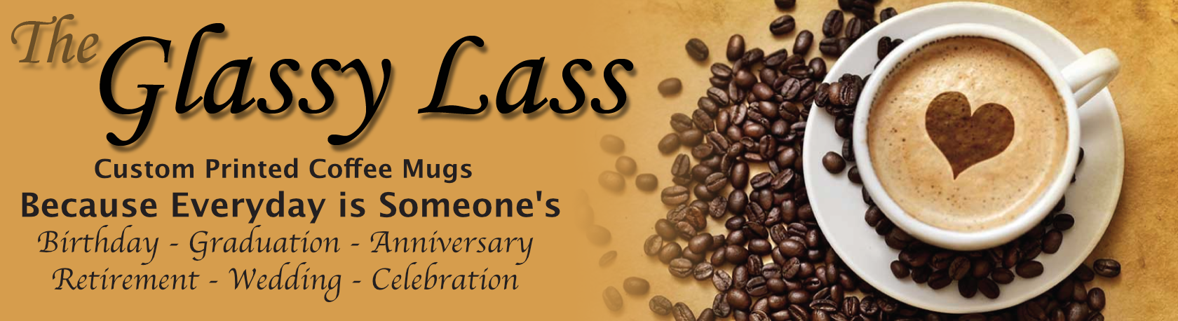 TheGlassyLass.com Custom Printed Coffee Mugs and Personal Accessories.