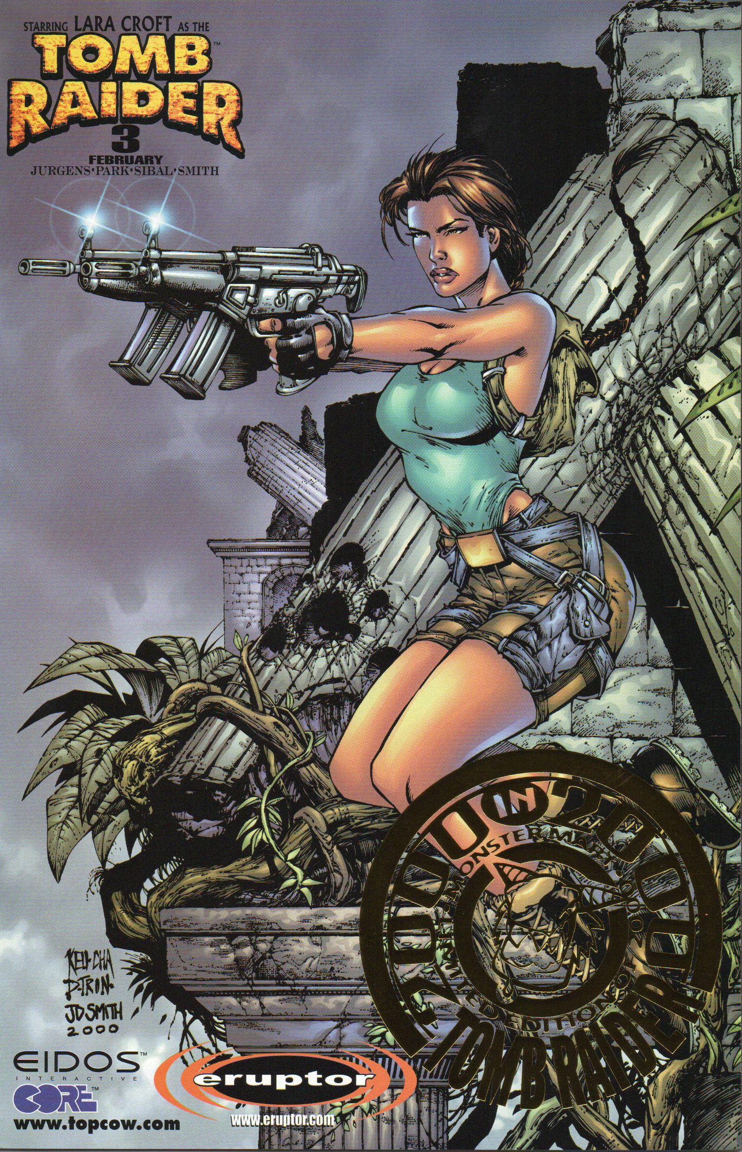 From my husband's personal collection, this Tomb Raider Starring Lara Croft #3MONSTER.GOLD by Top Cow Comics - Ungraded by TheGlassyLass.com