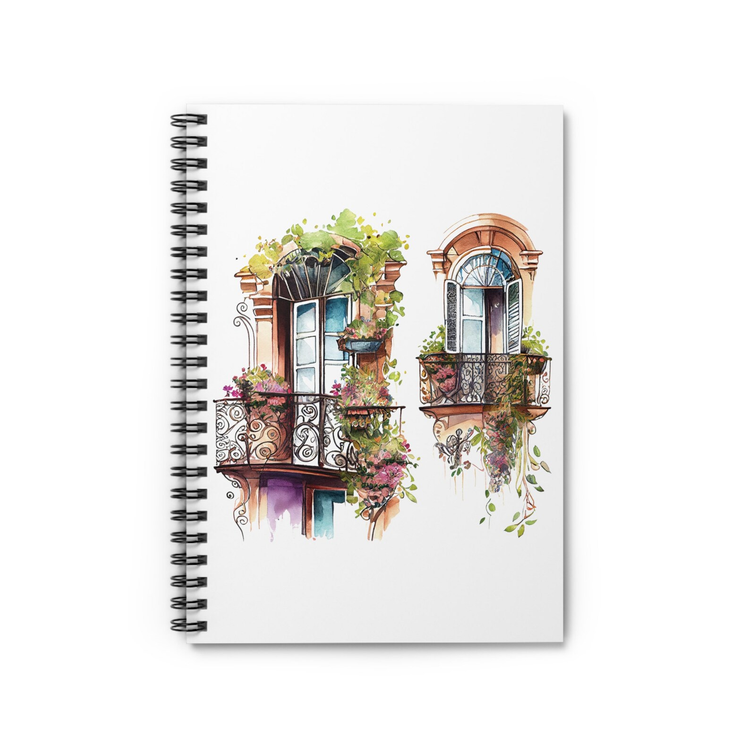 Watercolor Floral Balcony Journal by TheGlassyLass.com