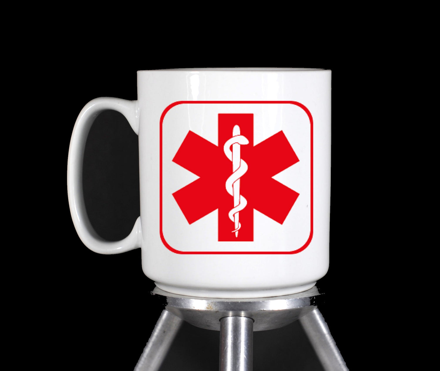 Red EMS Symbol Coffee Mug by TheGlassyLass.com