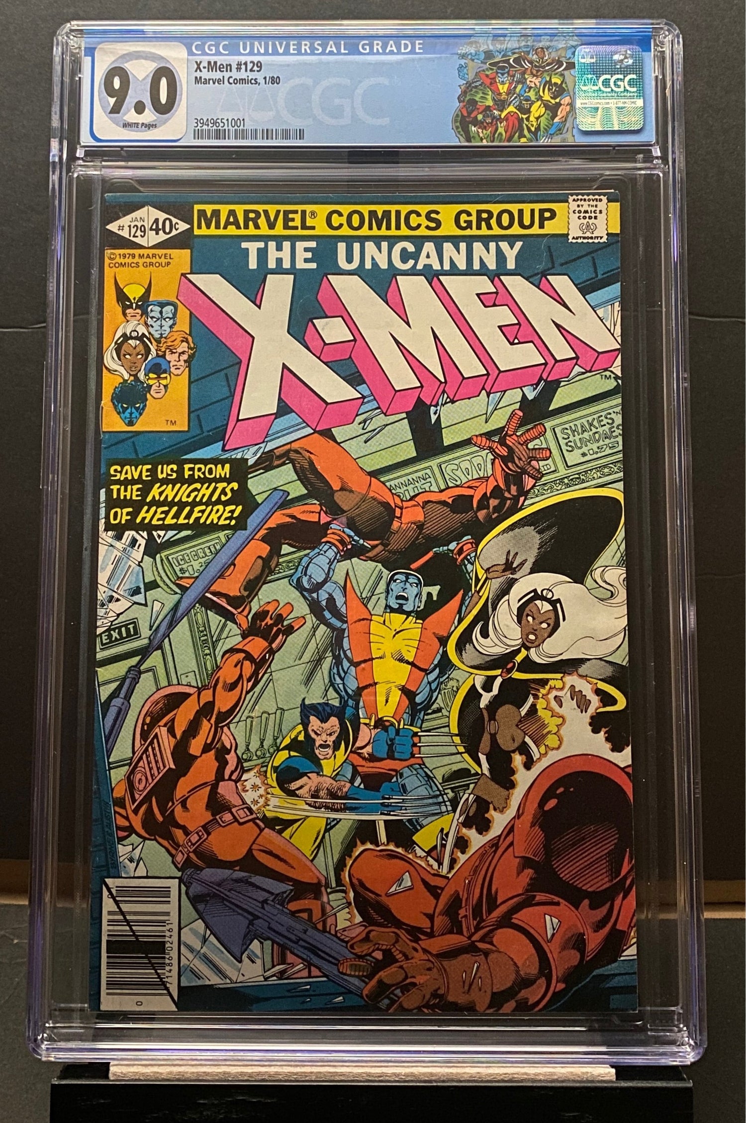 X-Men #129 Comic Book CGC Graded 9.0 from TheGlassyLass.com