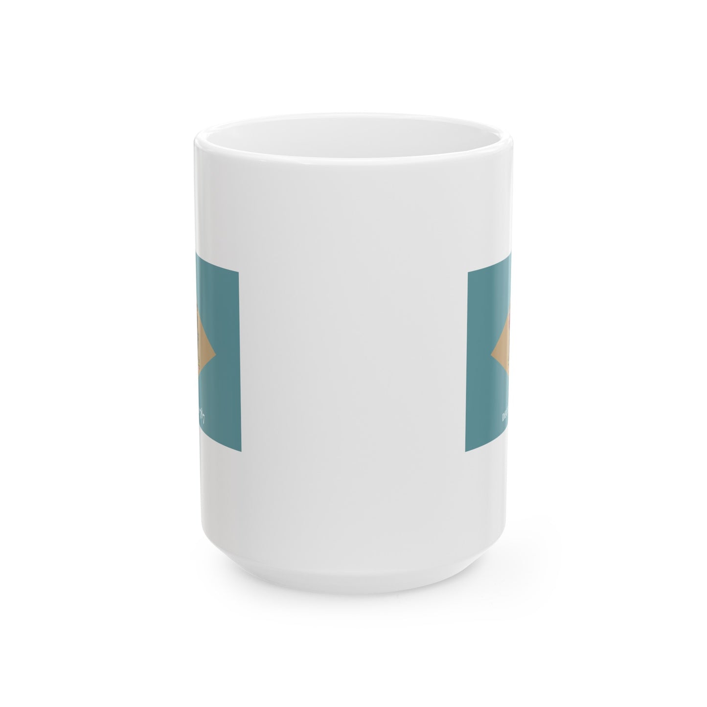 Delaware State Flag - Double Sided White Ceramic Coffee Mug 15oz by TheGlassyLass.com