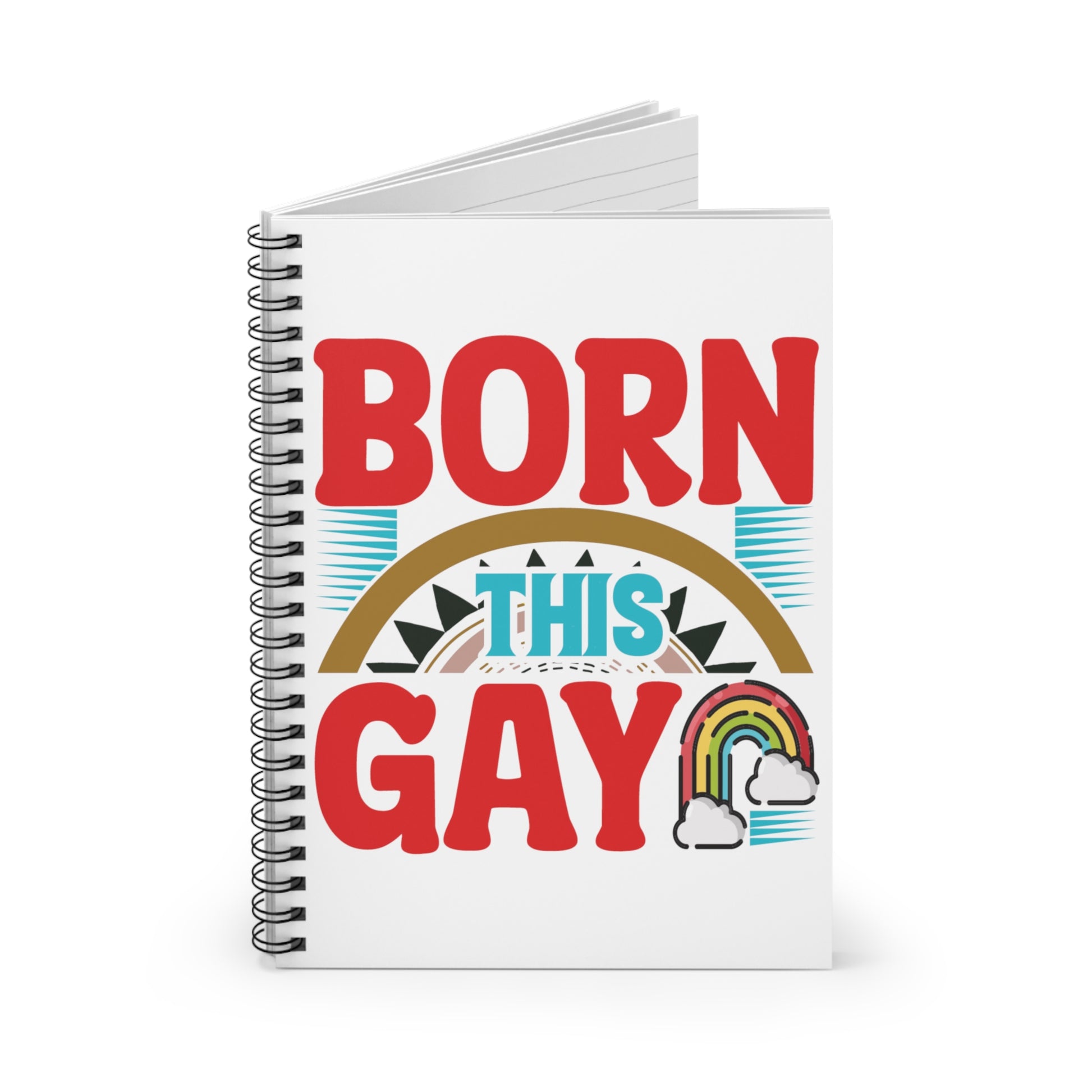 Born This Gay: Spiral Notebook - Log Books - Journals - Diaries - and More Custom Printed by TheGlassyLass