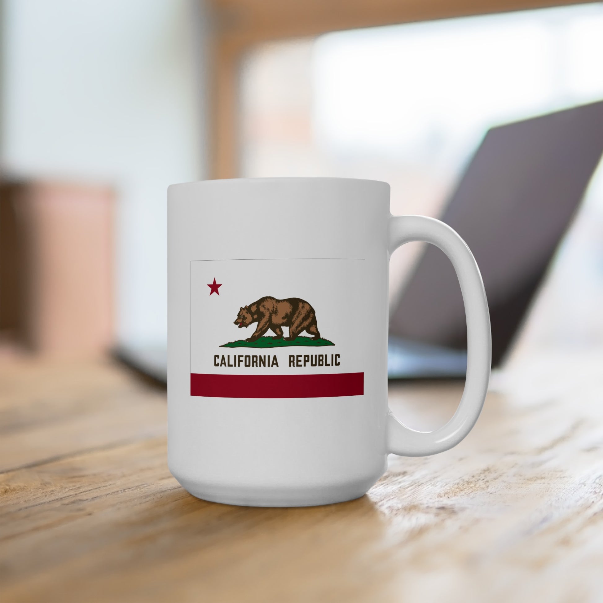 California State Flag - Double Sided White Ceramic Coffee Mug 15oz by TheGlassyLass.com