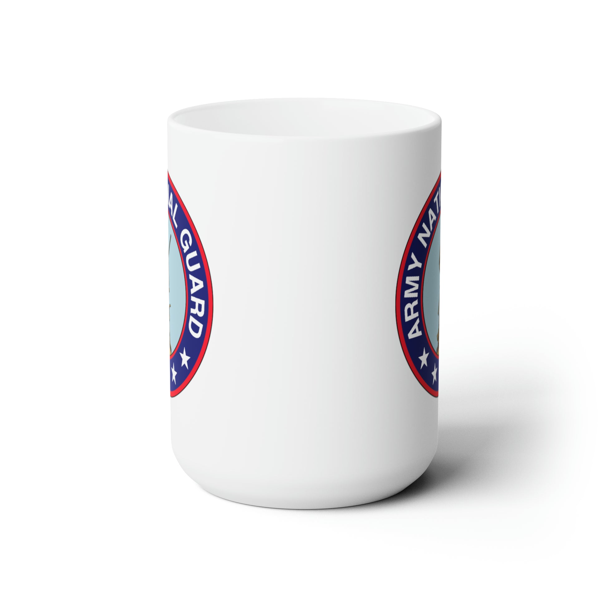 Army National Guard Coffee Mug - Double Sided White Ceramic 15oz by TheGlassyLass.com