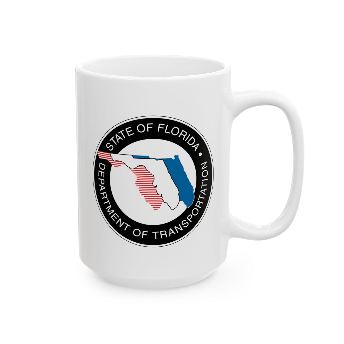 Florida Department of Transportation Coffee Mug - Double Sided White Ceramic 15oz by TheGlassyLass.com