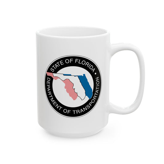 Florida Department of Transportation Coffee Mug - Double Sided White Ceramic 15oz by TheGlassyLass.com