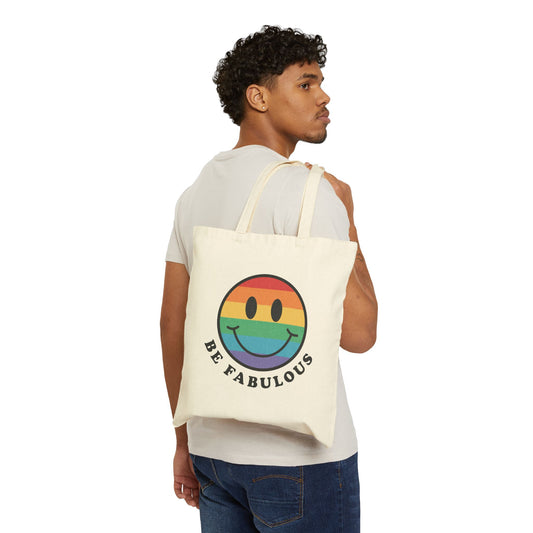 Be Fabulous Logo Tote Bag - Heavyweight 100% Cotton Canvas by TheGlassyLass.com