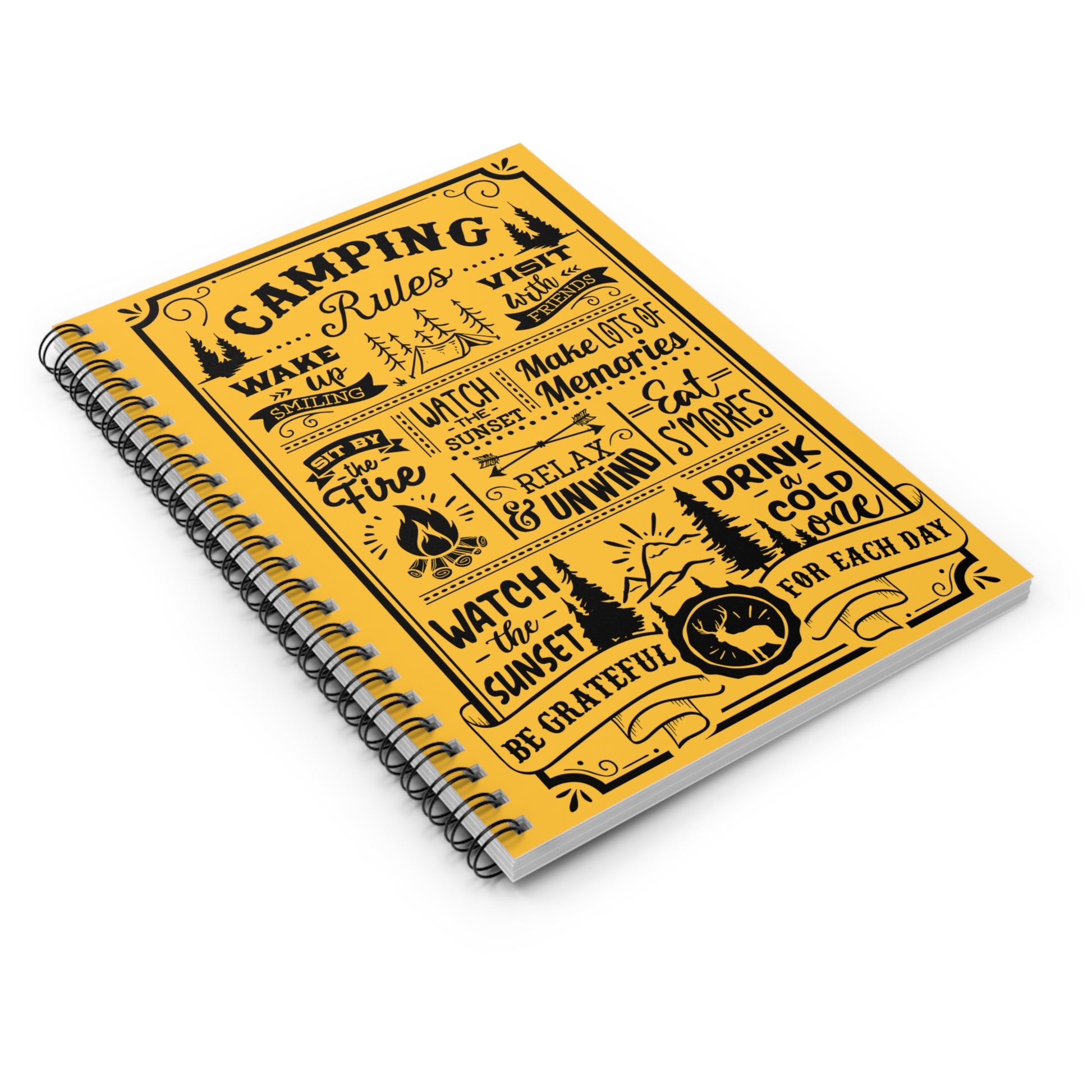 Camping Rules: Spiral Notebook - Log Books - Journals - Diaries - and More Custom Printed by TheGlassyLass.com
