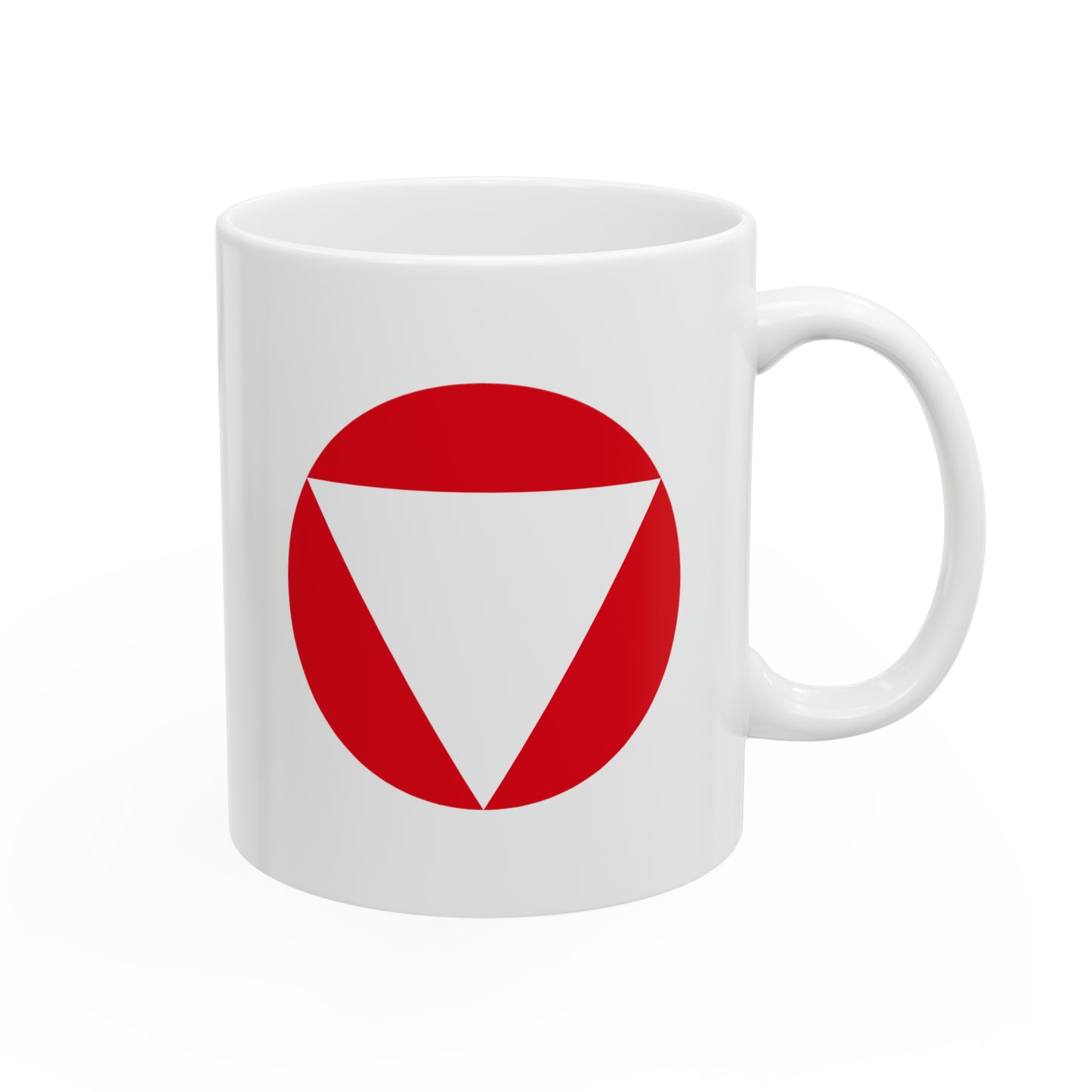 Austrian Air Force Roundel Coffee Mug - Double Sided White Ceramic 11oz - By TheGlassyLass.com