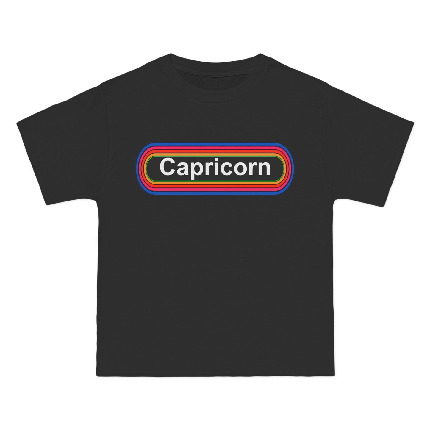 Capricorn Zodiac T-Shirt: (Hanes Beefy-T 100% Preshrunk Cotton) Custom Printed by TheGlassyLass