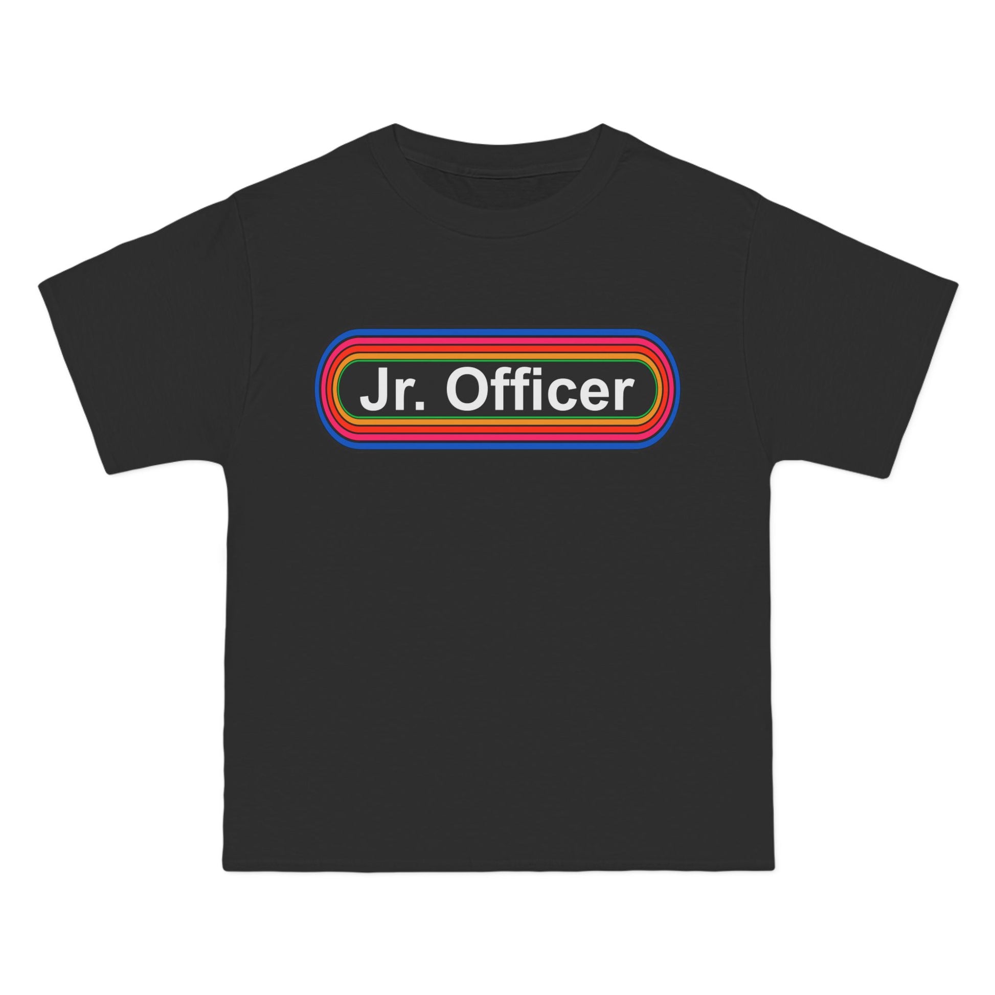 Junior Officer Rainbow T-Shirt: (Hanes Beefy-T 100% Preshrunk Cotton Custom Printed by TheGlassyLass.com