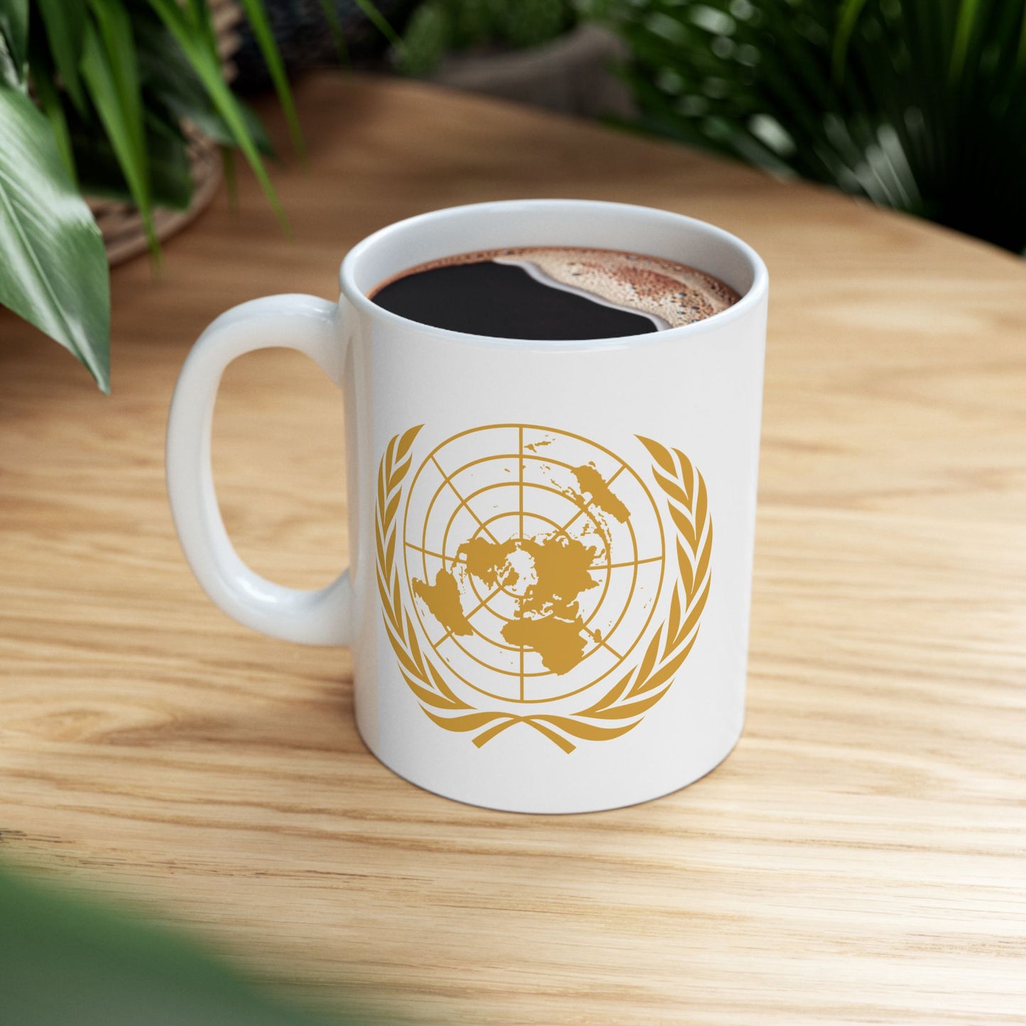 United Nations Seal Coffee Mug - Double Sided White Ceramic 11oz by TheGlassyLass