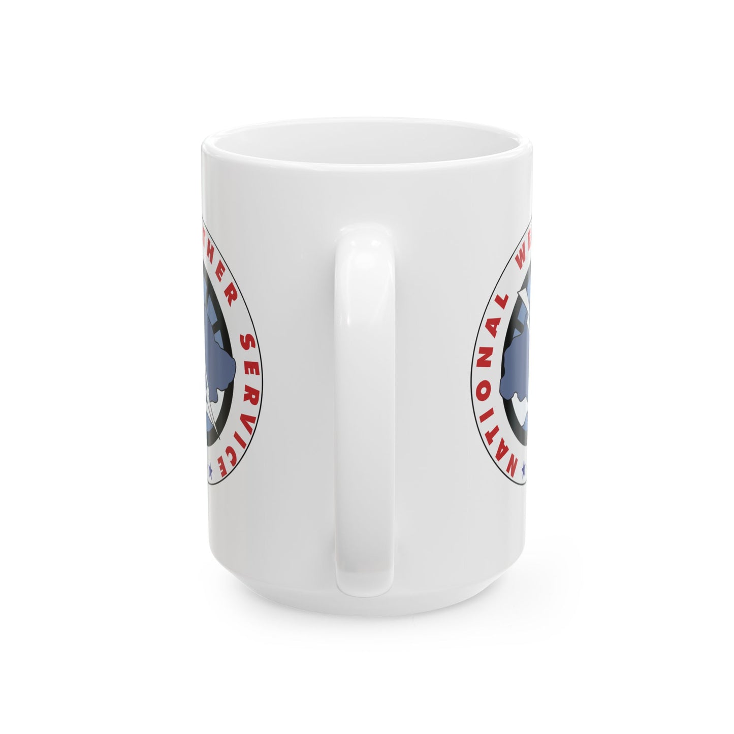 National Weather Service Coffee Mug - Double Sided White Ceramic 15oz by TheGlassyLass.com