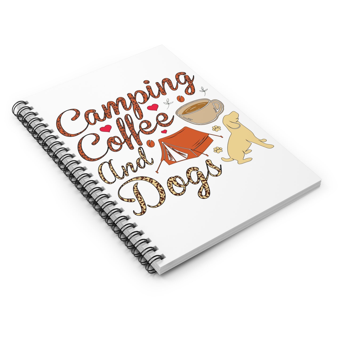 Camping Coffee and Dogs: Spiral Notebook - Log Books - Journals - Diaries - and More Custom Printed by TheGlassyLass
